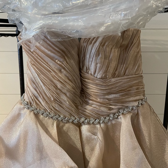 Angela & Alison Prom Dress, Style 21031 Toffee, Size 10 - Picture 2 of 8